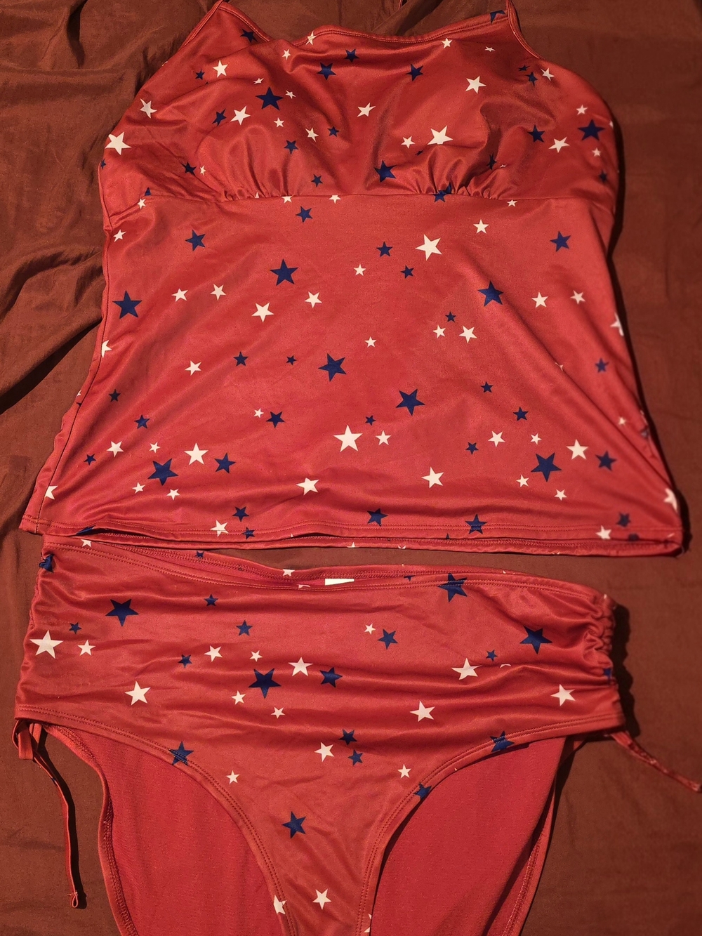 Red Star-Print Tankini Set NWT